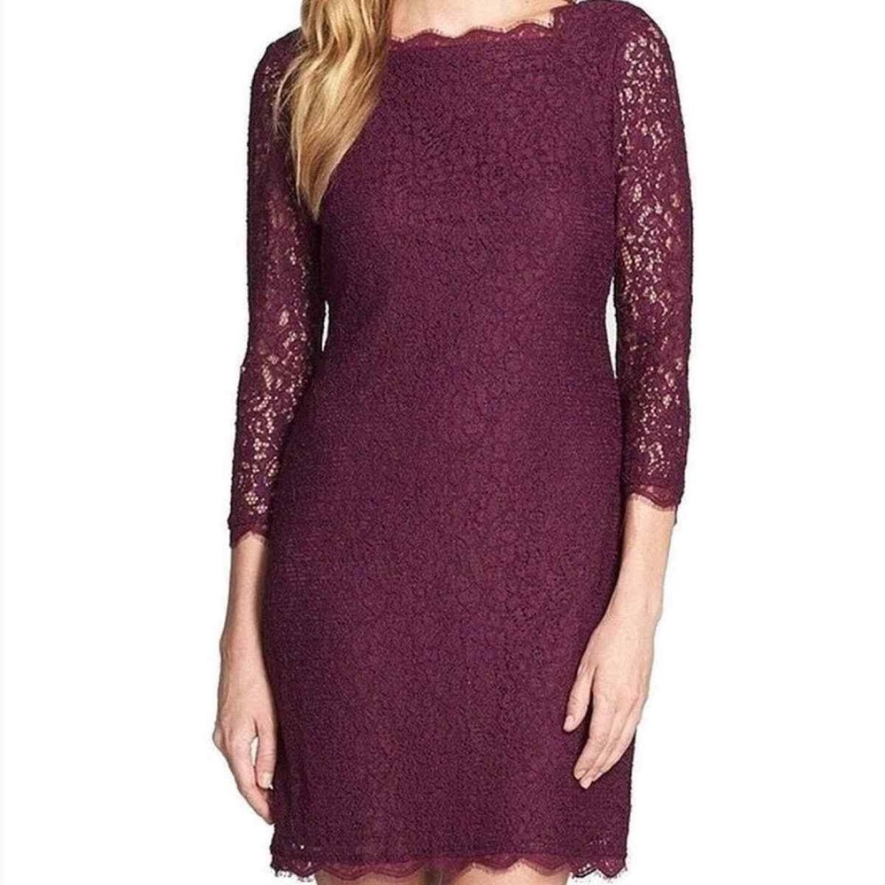 Adrianna Papell Dress Lace Sheath Formal Cocktail
